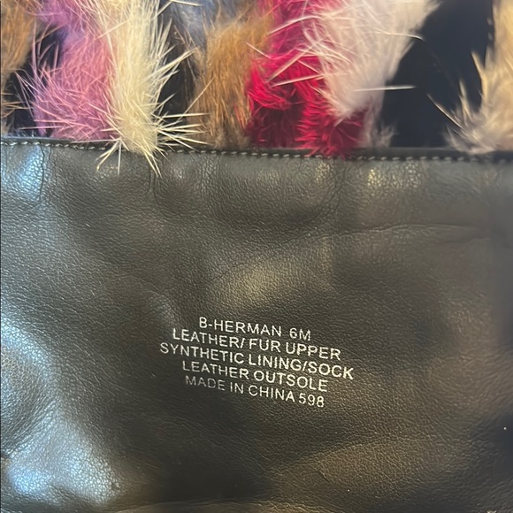 B Brian Atwood Gray and Black Heeled Boots - Picture 3 of 4